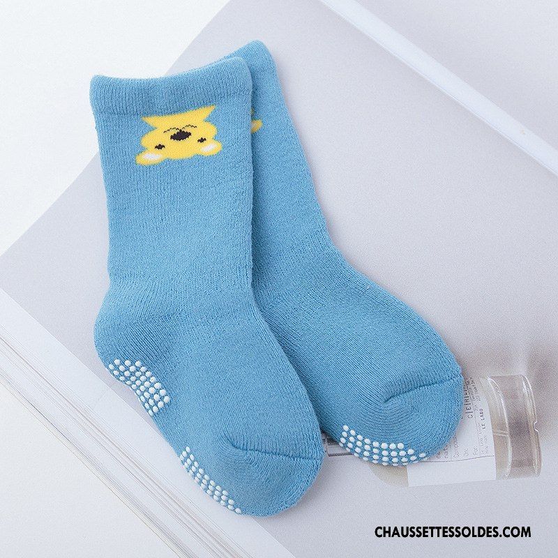 Chaussettes Mi Hautes Garçon Ultra Nouveau Antidérapant Longue Terry Bébé Bleu