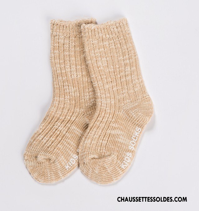 Chaussettes Mi Hautes Garçon Yarn Enfant De Laine Coton Bio Petit L'automne Jaune