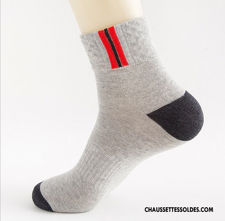 Chaussettes Mi Hautes Homme 100% Coton Chaussettes En Coton Hiver Milieu Anti-odeur Adulte Blanc