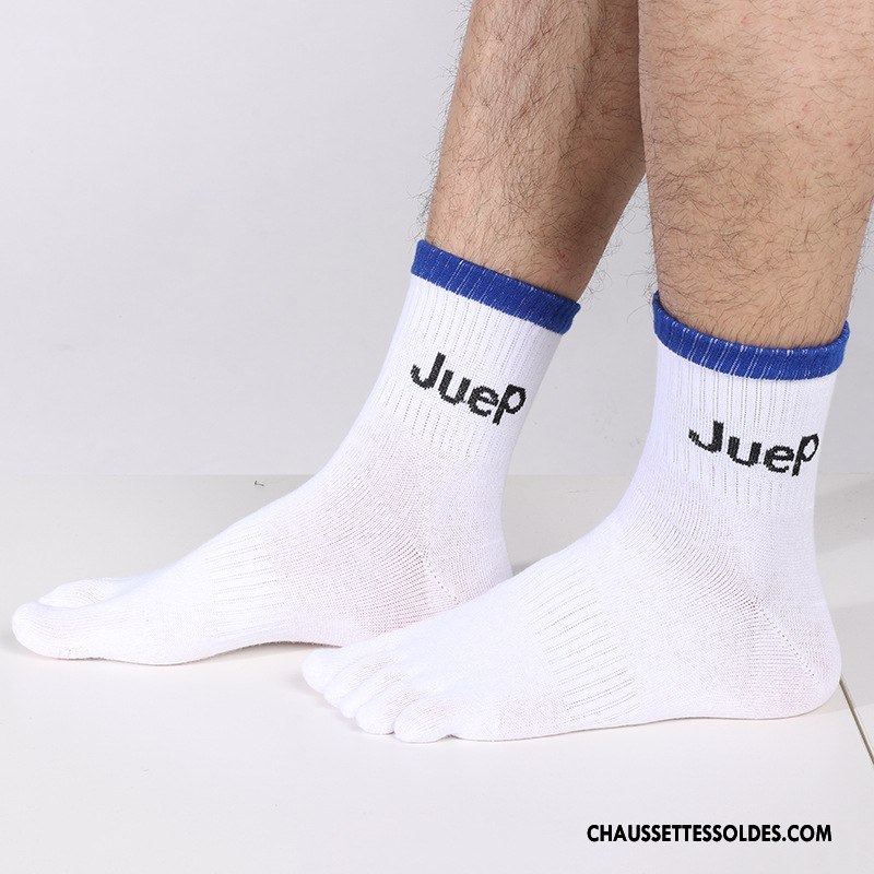 Chaussettes Mi Hautes Homme 100% Coton Coton Bio Cinq Doigts Livraison Gratuite Été Antibactérien Vert