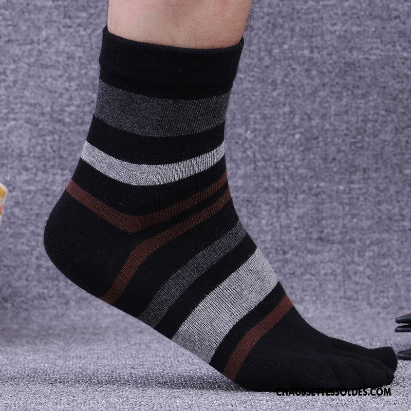 Chaussettes Mi Hautes Homme 100% Coton Coton Bio Été Antibactérien Livraison Gratuite Cinq Doigts Gris