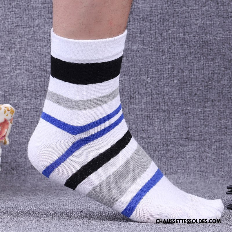 Chaussettes Mi Hautes Homme 100% Coton Coton Bio Été Antibactérien Livraison Gratuite Cinq Doigts Gris