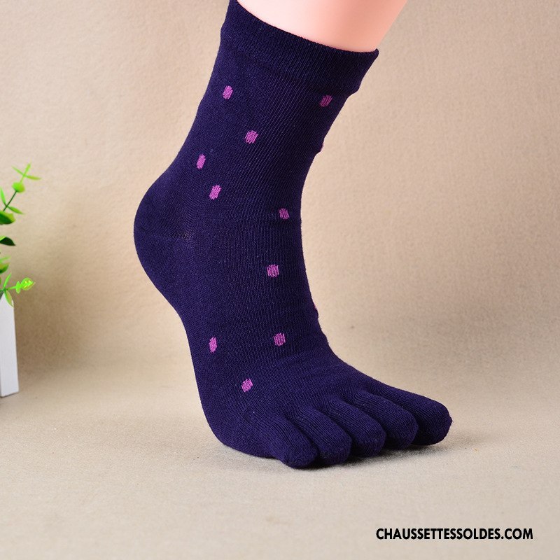 Chaussettes Mi Hautes Homme 100% Coton Livraison Gratuite Hiver L'automne Renforcé Femme Bleu