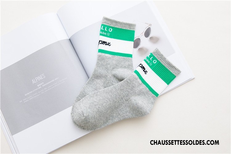 Chaussettes Mi Hautes Homme 100% Coton Lovers Le Nouveau Hiver Chaussette Courte Coton Bio Gris
