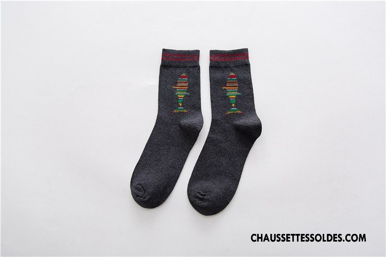 Chaussettes Mi Hautes Homme 100% Coton Milieu Casual Absorber La Sueur Chaussette Courte Requin Bleu