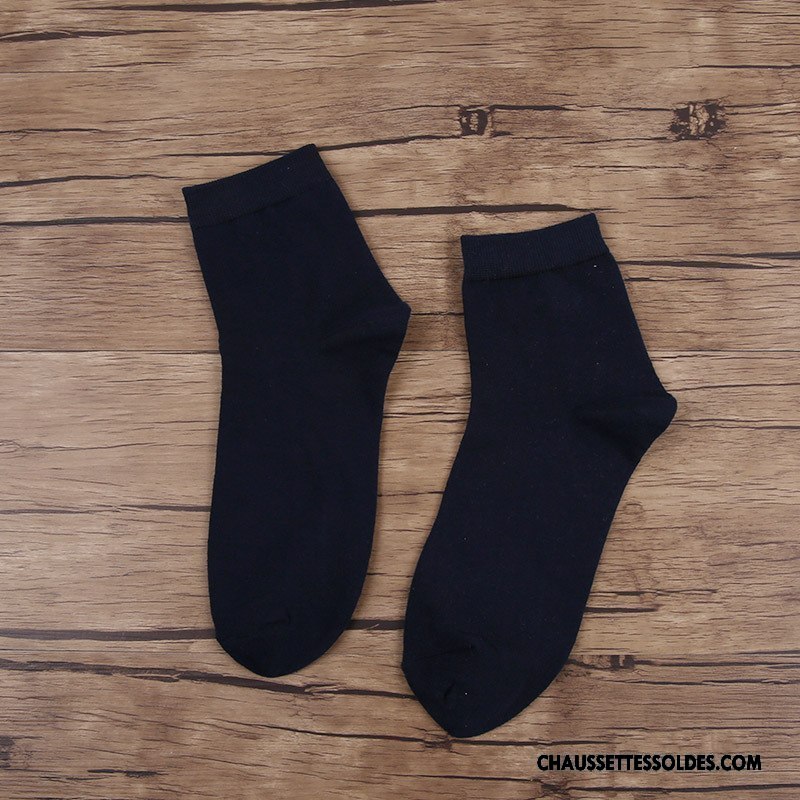 Chaussettes Mi Hautes Homme 100% Coton Mouvement De Travail Casual Anti-odeur Blanc Noir Gris