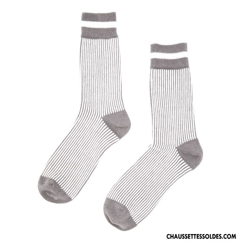Chaussettes Mi Hautes Homme 100% Coton Rétro Nation Manuel Milieu Tendance Blanc