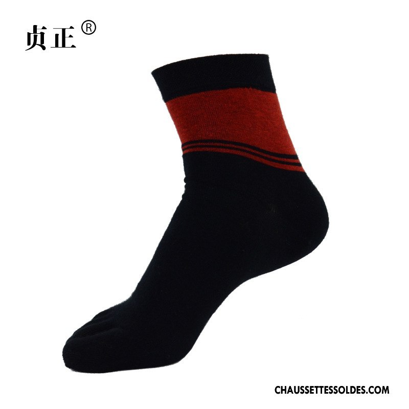 Chaussettes Mi Hautes Homme Absorber La Sueur Printemps Anti-odeur Milieu Mince Respirant Bleu