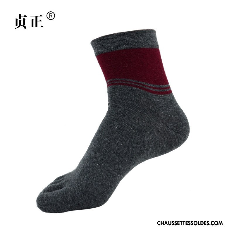 Chaussettes Mi Hautes Homme Absorber La Sueur Printemps Anti-odeur Milieu Mince Respirant Bleu
