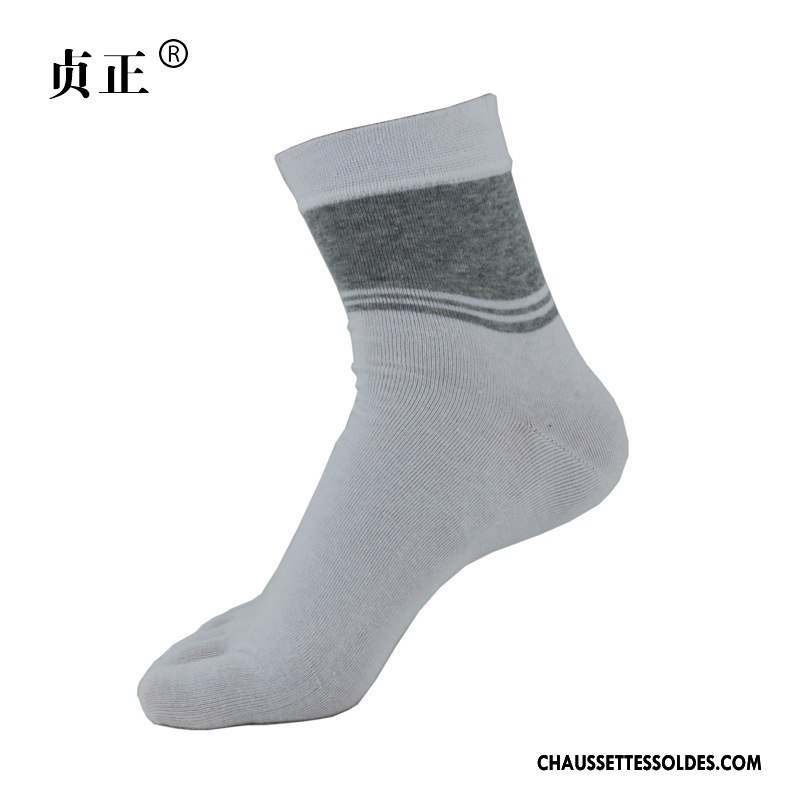 Chaussettes Mi Hautes Homme Absorber La Sueur Printemps Anti-odeur Milieu Mince Respirant Bleu