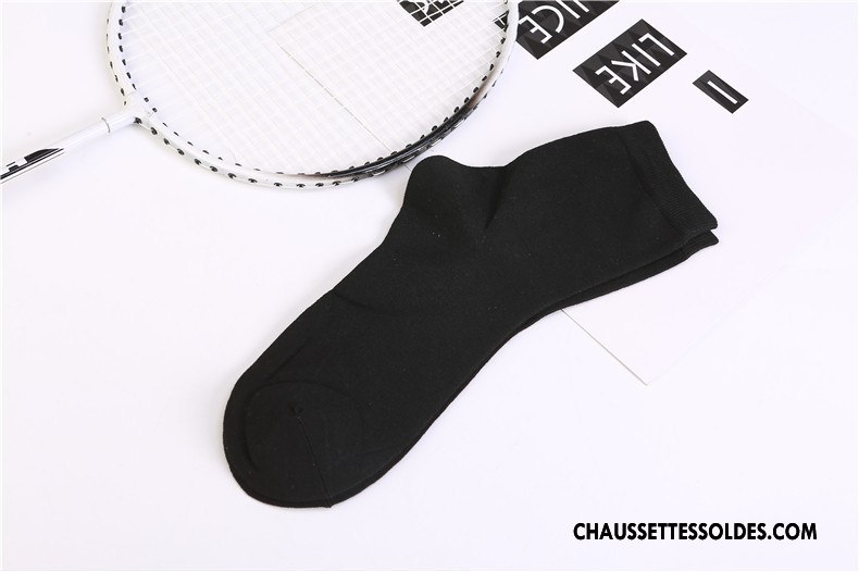 Chaussettes Mi Hautes Homme Absorber La Sueur Respirant Milieu Chaussettes En Coton Le Nouveau Pure Gris