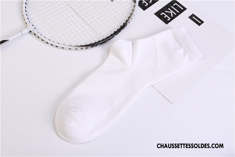 Chaussettes Mi Hautes Homme Absorber La Sueur Respirant Milieu Chaussettes En Coton Le Nouveau Pure Gris