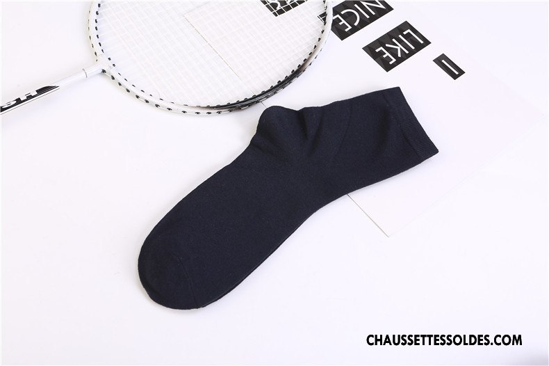 Chaussettes Mi Hautes Homme Absorber La Sueur Respirant Milieu Chaussettes En Coton Le Nouveau Pure Gris