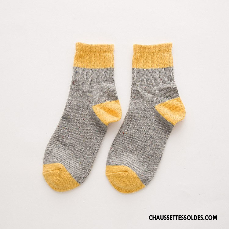 Chaussettes Mi Hautes Homme Absorber La Sueur Ultra Hiver Yarn Le Nouveau L'automne Gris
