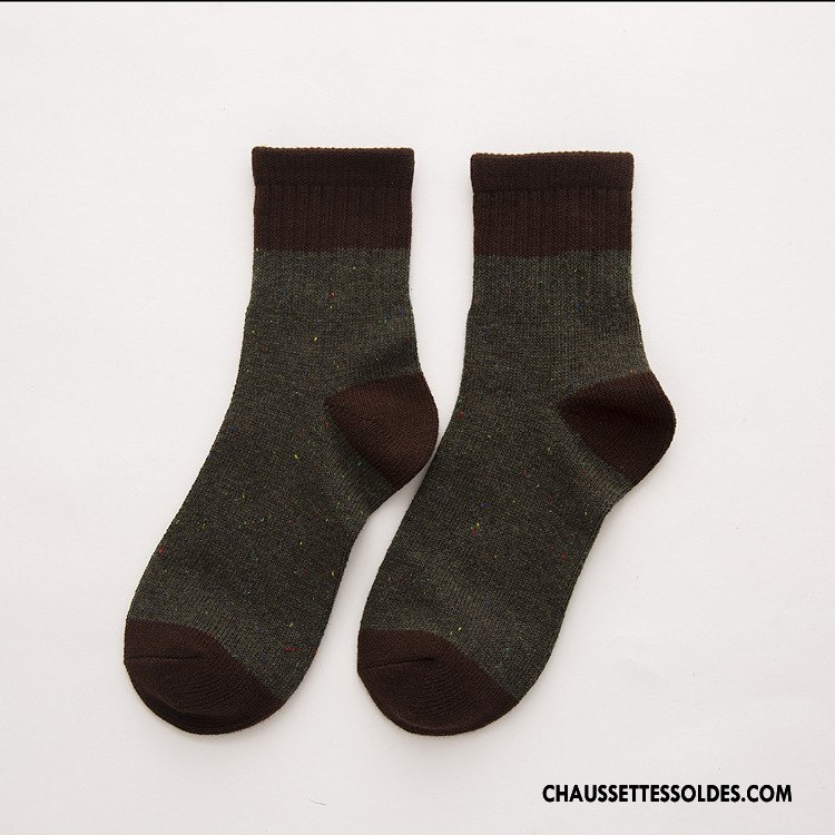 Chaussettes Mi Hautes Homme Absorber La Sueur Ultra Hiver Yarn Le Nouveau L'automne Gris