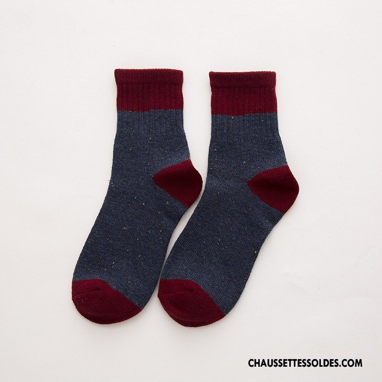 Chaussettes Mi Hautes Homme Absorber La Sueur Ultra Hiver Yarn Le Nouveau L'automne Gris