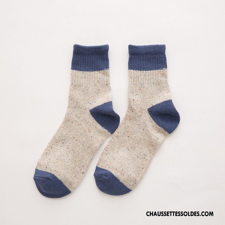 Chaussettes Mi Hautes Homme Absorber La Sueur Ultra Hiver Yarn Le Nouveau L'automne Gris