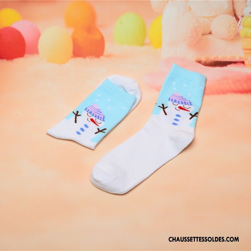 Chaussettes Mi Hautes Homme Adulte Lovers Coton Bio Noël Femme Cerf Coloré Rouge