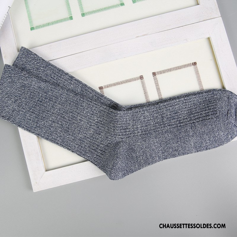 Chaussettes Mi Hautes Homme Anti-odeur Chaussettes En Coton Orange À La Mode Casual Milieu Multicolore