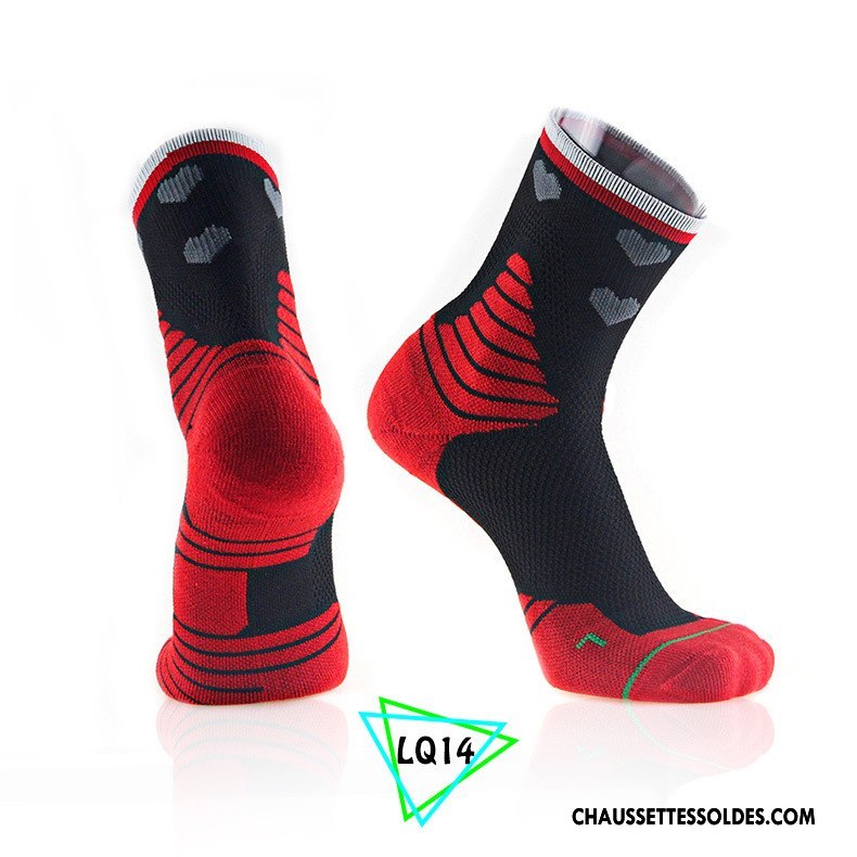 Chaussettes Mi Hautes Homme Anti-odeur Milieu Basket Engrener Mouvement Respirant Bleu Marin