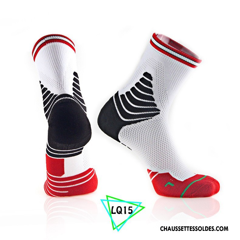 Chaussettes Mi Hautes Homme Anti-odeur Milieu Basket Engrener Mouvement Respirant Bleu Marin