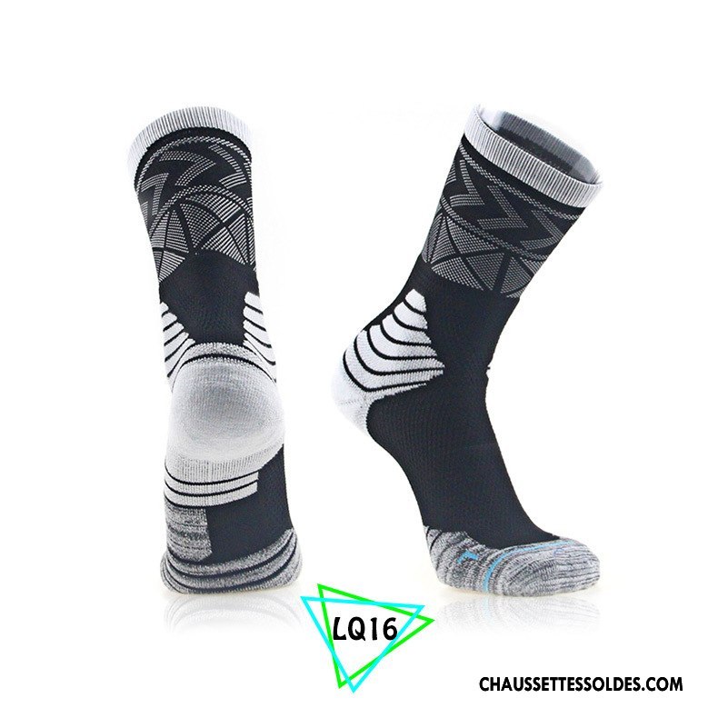 Chaussettes Mi Hautes Homme Anti-odeur Milieu Basket Engrener Mouvement Respirant Bleu Marin