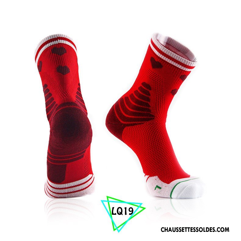 Chaussettes Mi Hautes Homme Anti-odeur Milieu Basket Engrener Mouvement Respirant Bleu Marin