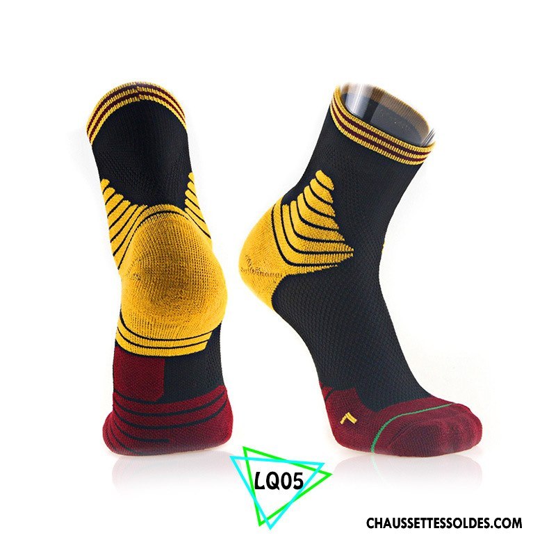 Chaussettes Mi Hautes Homme Anti-odeur Milieu Basket Engrener Mouvement Respirant Bleu Marin