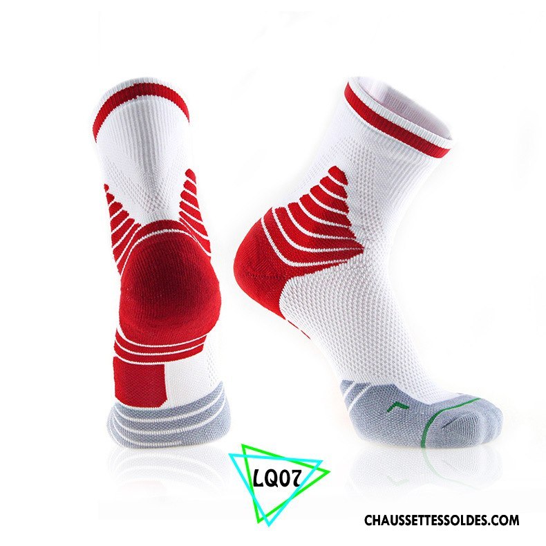 Chaussettes Mi Hautes Homme Anti-odeur Milieu Basket Engrener Mouvement Respirant Bleu Marin