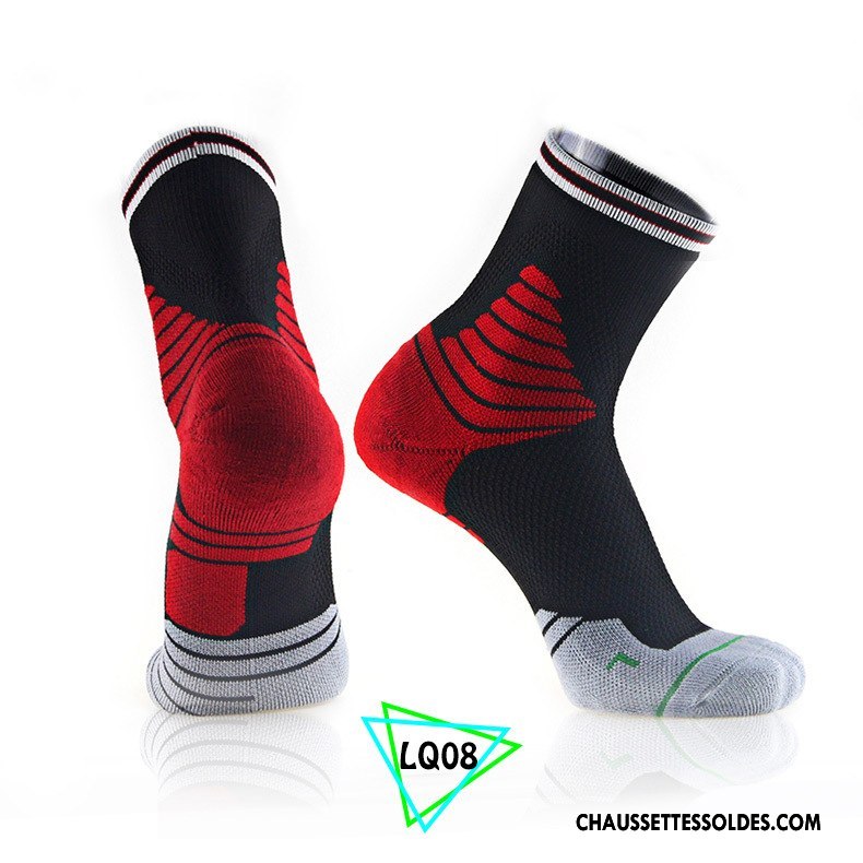 Chaussettes Mi Hautes Homme Anti-odeur Milieu Basket Engrener Mouvement Respirant Bleu Marin