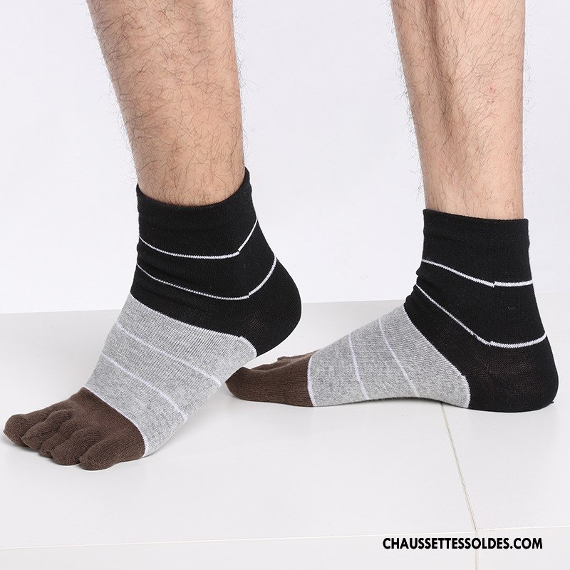 Chaussettes Mi Hautes Homme Antibactérien 100% Coton Cinq Doigts Livraison Gratuite Coton Bio Gris