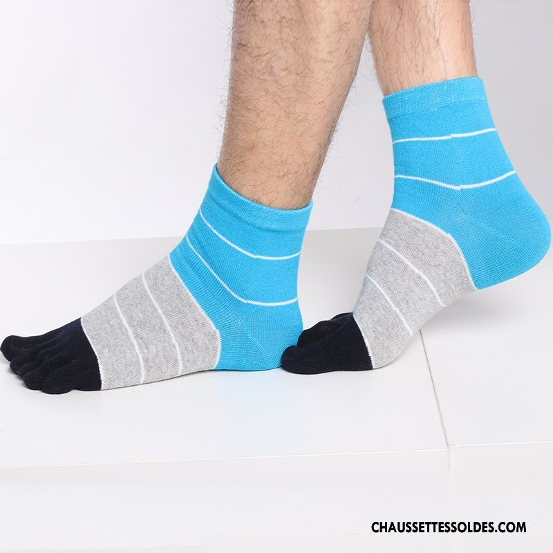 Chaussettes Mi Hautes Homme Antibactérien 100% Coton Cinq Doigts Livraison Gratuite Coton Bio Gris