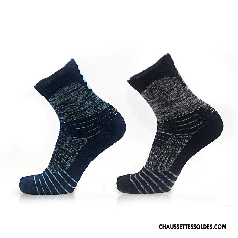 Chaussettes Mi Hautes Homme Basket Mouvement Le Nouveau Casual Coton Chaussette Courte Noir