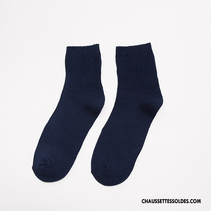 Chaussettes Mi Hautes Homme Bouche Libre Hiver Milieu L'automne Pure Marron / Brun