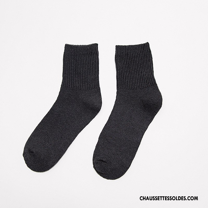 Chaussettes Mi Hautes Homme Bouche Libre Hiver Milieu L'automne Pure Marron / Brun