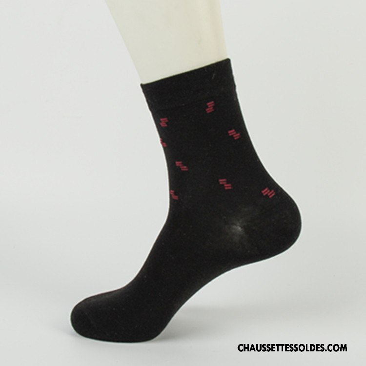 Chaussettes Mi Hautes Homme Carreaux Milieu De Travail Hiver Anti-odeur L'automne Gris
