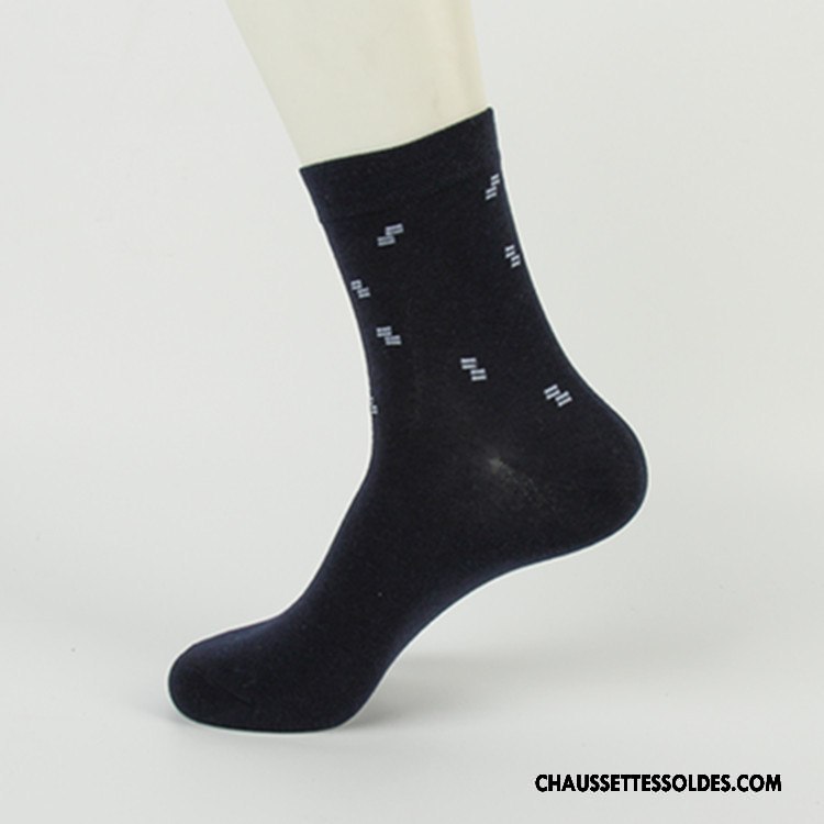 Chaussettes Mi Hautes Homme Carreaux Milieu De Travail Hiver Anti-odeur L'automne Gris