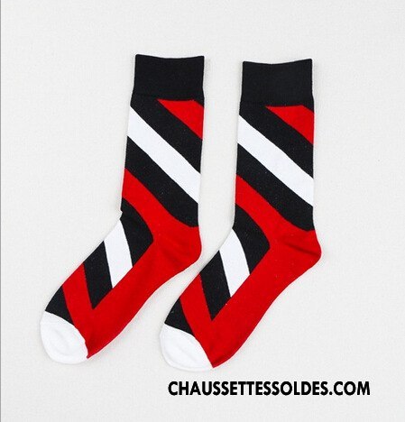 Chaussettes Mi Hautes Homme Casual Britanique Matelassé Tendance Milieu Coloré