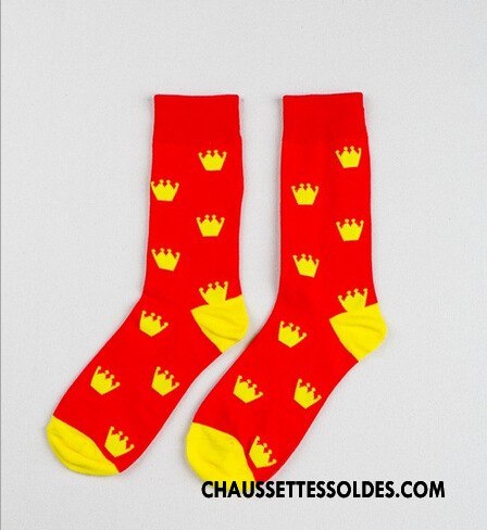 Chaussettes Mi Hautes Homme Casual Britanique Matelassé Tendance Milieu Coloré