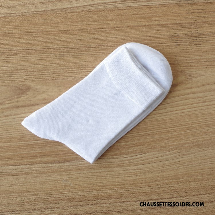 Chaussettes Mi Hautes Homme Casual Hiver Chaussettes En Coton Milieu L'automne Pure Gris