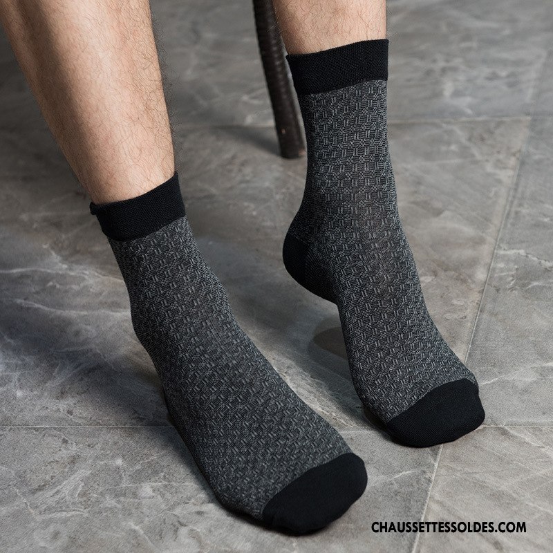 Chaussettes Mi Hautes Homme Casual Manuel Matelassé Mouvement Petit Confortable Pure Bleu