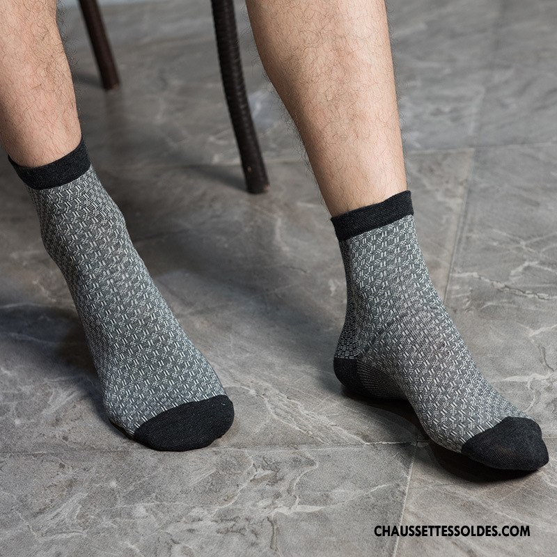 Chaussettes Mi Hautes Homme Casual Manuel Matelassé Mouvement Petit Confortable Pure Bleu