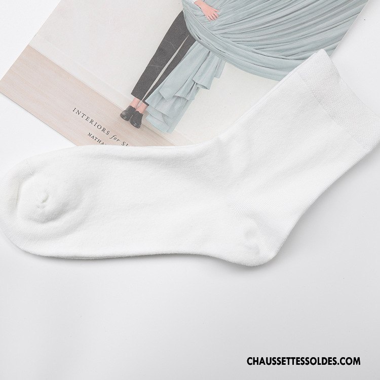 Chaussettes Mi Hautes Homme Casual Milieu Hiver Renforcé De Travail L'automne Pure Gris