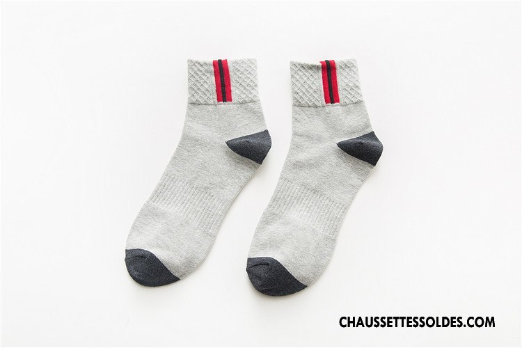 Chaussettes Mi Hautes Homme Chaussette Courte Coton Bio Milieu Toutes Les Saisons Mouvement Nouvelles Arrivées Gris