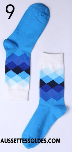 Chaussettes Mi Hautes Homme Chaussette Longue Tendance Chaussettes En Coton Femme Losange Pente Coloré