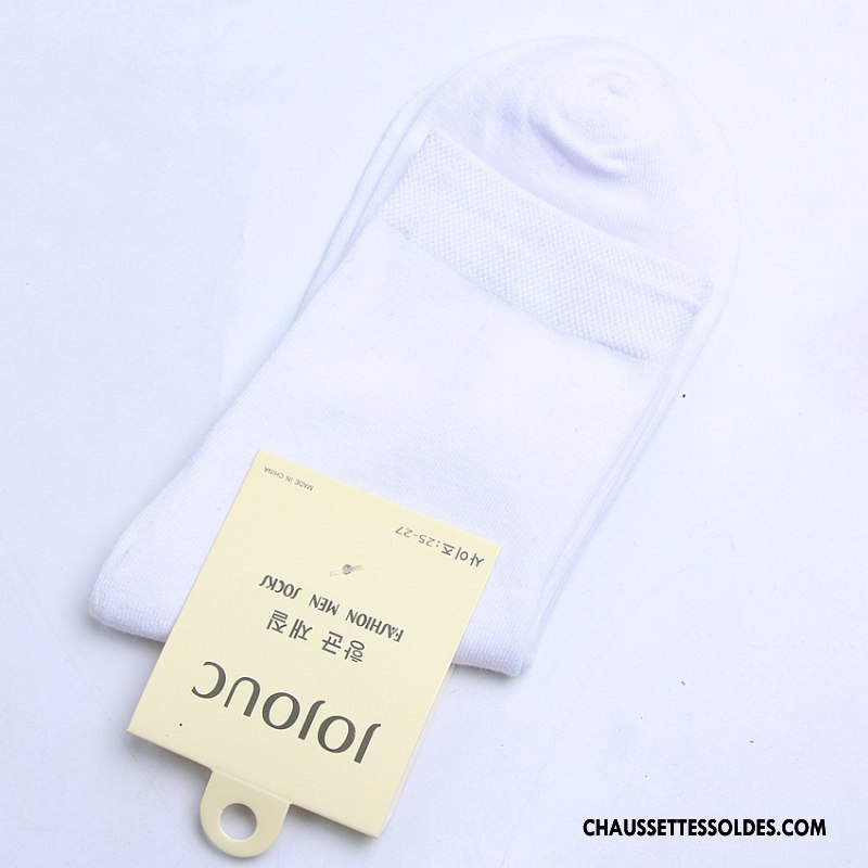 Chaussettes Mi Hautes Homme Chaussettes En Coton Milieu Anti-odeur Toutes Les Saisons Absorber La Sueur Casual Pure Noir Gris
