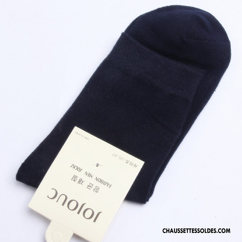 Chaussettes Mi Hautes Homme Chaussettes En Coton Milieu Anti-odeur Toutes Les Saisons Absorber La Sueur Casual Pure Noir Gris