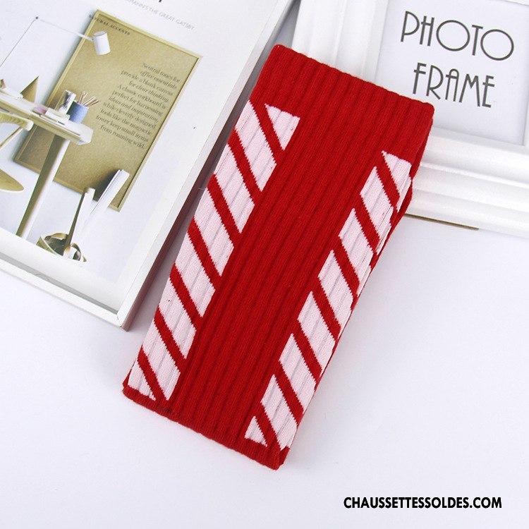 Chaussettes Mi Hautes Homme Chaussettes En Coton Mouvement Dame Le Nouveau Lovers Tendance Rouge