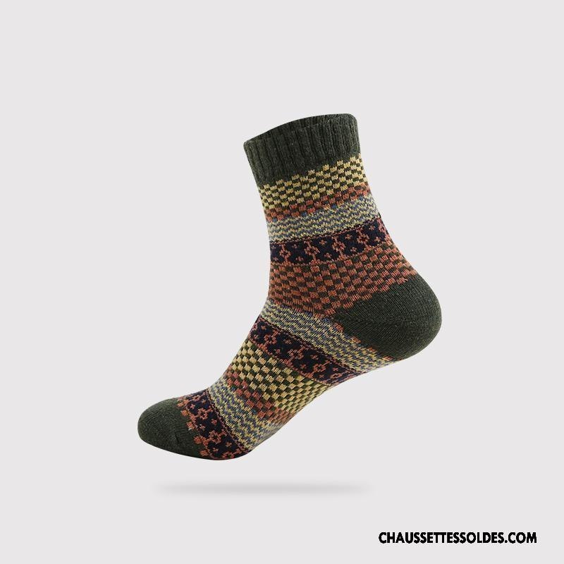 Chaussettes Mi Hautes Homme Confortable Milieu L'automne Fluide Doux Style National Hiver Marron / Brun