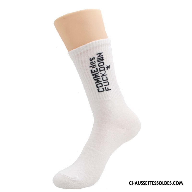 Chaussettes Mi Hautes Homme Coton Bio Femme Général Tendance Blanc